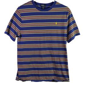 Polo Ralph Lauren Boy's XL (18-20) Royal Blue Striped Short Sleeved T-Shirt